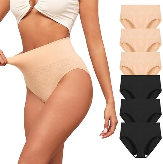 Y25D High Waisted Underwear for Women Tummy Control Panties Seamless Breathable Full Coverage Women's Briefs Multipack, Size XL Y25D High Waisted Underwear for Women Tummy Control Panties Seamless Breathable Full Coverage Women's Briefs Multipack, Size XL