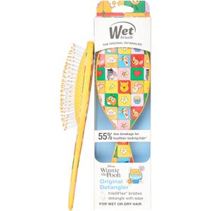 Wet Brush Winnie The Pooh Original Detangler Hair Brush, Soft, Flexible Bristles Gently Detangle All Hair Types, Works on Wet or Dry Strands, Ergonomic Handle, Reduces Breakage, Pooh & Friends