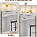3-Light Bathroom Light Fixtures, Modern Vanity Lights, Gold Metal Wall Lamp with White Marble Glass for Bathroom, Mirror, Living Room, Bedroom, Cabinet, Porch, Hallway, E26 Base
