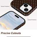 Magnetic Polka Dot Phone Case for iPhone 15 Plus, Compatible with MagSafe, Cute Brown Polka Dots Aesthetic Soft TPU and Hard PC Shockproof Protective Phone Cover for Women Girls-Shiny