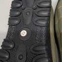 UBFEN Men's Women's Winter Warm Slippers with Fuzzy Plush Lining Slip on House Shoes with Indoor Outdoor Anti-Skid Rubber Sole 14 Women/12 Men U Green EU 45