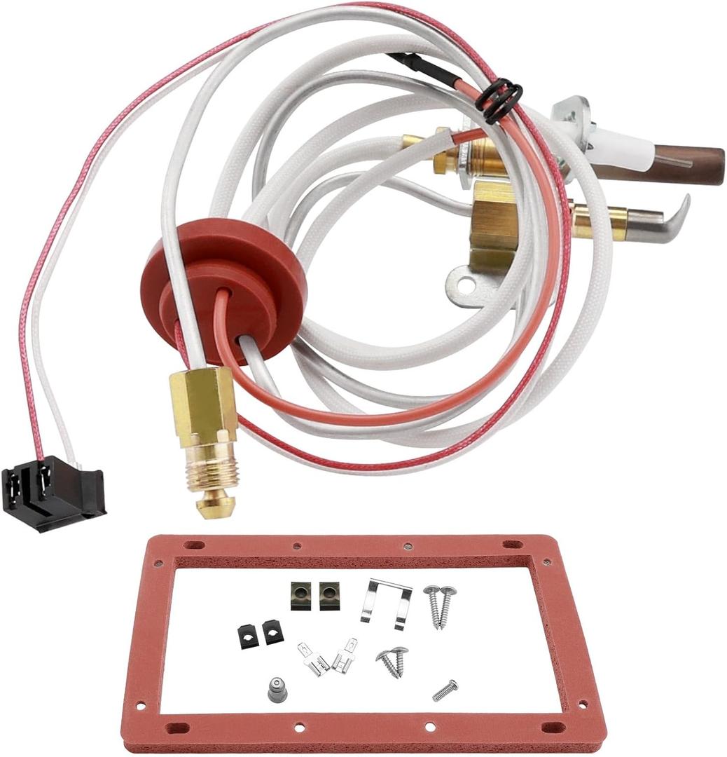 Pilot Burner Assembly Replacement Kit Compatible with Rheem, Ruud, Richmond Water Heaters NG with LP Orifice Replace# SP20824, SP20754, SP21058, SP21059, SP20800