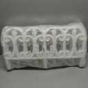20 Pcs Garden Border Edging 40ft Plastic Decorative Border Lightweight Flexible Yard Landscaping Fence for Outdoor Lawn Flowerbed(White)