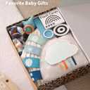 Blissful Diary Baby Play Gym & Activity Mat, 5 Developmental Zones Wooden Tummy Time Mat with 5 Detachable Sensory Toys for Motor Skills & Sensory Development, Baby Essentials Shower Gift (Gray Round)
