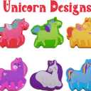 3 x Pinkiwine Unicorn Wooden Peg Puzzles Montessori Educational Toys for Kids Toddlers Easter Basket Stuffers Gifts Unicorn Party Favors