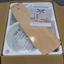 48 Inch Ceiling Fans with Lights and Remote, White Ceiling Fan, Downrod Style with 5 Blades, Modern Design For Indoor Bedroom Living Room/Outdoor, 6 Speed Reversible DC Motor, 3CCT Dimmable LED