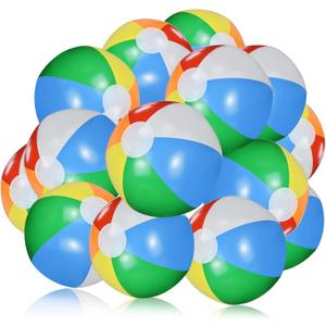 Inflatable Beach Balls [14 Pack], Beach Balls Bulks 12 inch Swimming Pool Ball Water Beach Toys for Kids Adult Summer Beach Party Supplies, Small Beach Ball 8.6 '' to 12 '' from Blow Up to Deflated