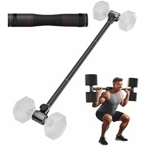 Motion Space Flexibell Dumbbell Converter - 260 LBS Weight Capacity 丨Convert Dumbbells to Barbell and Kettlebell by Alloy Steel Bar & Clamp, Enhanced Compatibility with Most Dumbbells for Home Fitness