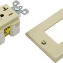 Leviton 7899-I 20 Amp 125 Volt, SmartlockPro GFCI, with Indicator Light, Nylon Wallplate and Screws Included, Ivory