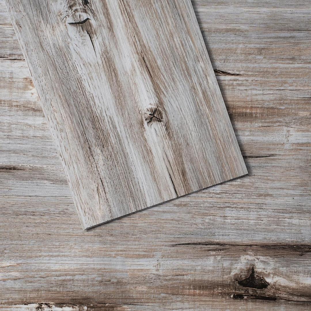 VEVOR Peel and Stick Floor Tile 36" x 6", 36 Tiles Self Adhesive Vinyl Floor, 0.62 mm Thick, Vintage Wood Grain DIY Flooring Tiles for Bedroom, Living Room, Bathroom (54 Sq.Ft/Box)