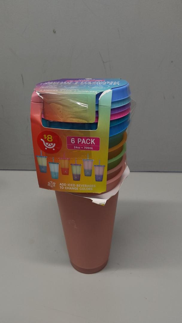 Manna 24oz Color Changing Reusable Cup Set - 6 Pack