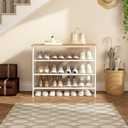 SUOERNUO 4 Tier Shoe Rack Organizer for Closet Shoe Storage for Entryway