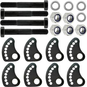 Camber Bolts Kit for Chevy Silverado 1500 2500 3500 GMC Sierra 1500 2500 3500 2WD 4WD; 4 Pcs Caster/Camber Alignment Bolt