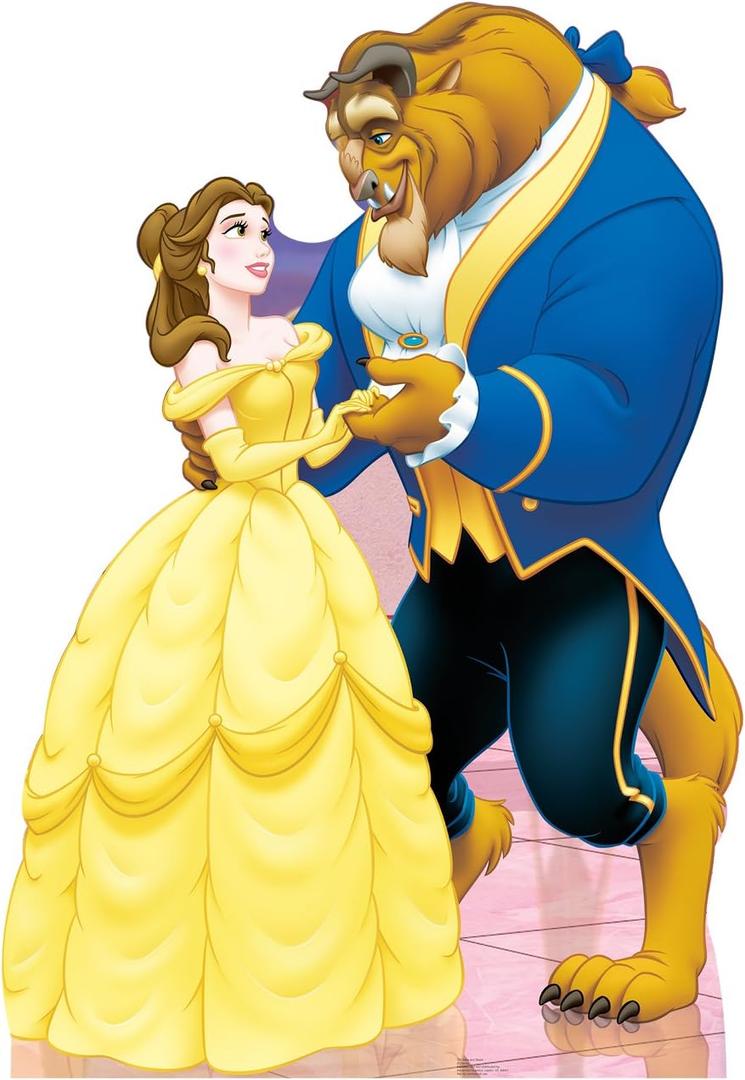 Cardboard People Belle & Beast Life Size Cardboard Cutout Standup - Disney's Beauty and The Beast