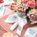 Frienda 4 Pcs Prom Bouquet Ribbon Bow Bouquet Sash Graduation Prom 2026 Ribbon 3 x 25 Inch Silk Bow for Flower Wrap DIY Crafts Congrats Grad Party Decor Senior Night Decorations (Blue)
