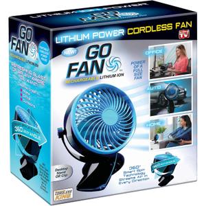 Spark Innovators Go Fan - Cordless Rechargeable Lithium Ion Fan - As Seen on TV