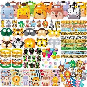 DMIGHT Jungle Safari Party Favors Set Wild Animals Set for Kids Birthday Gifts, Wild Theme Party favors for Kids Birthday Party Baby Shower Goodie Bag Fillers Jungle Safari Party Supplies (Animal)
