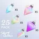 MOONET 25Pcs 2.64in Christmas Decoration Balls Shatterproof Colored Transparent Ball for Festival Wedding Home Party Decors Xmas Tree Hanging