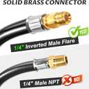 12 inch RV Propane Hose Connect to 2-Stage Auto Changeover Regulator for RVs, Campers & Trailers (2 pcs)