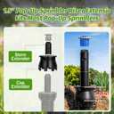Pop-Up Sprinkler Riser Extension, 1.5 Inch Sprinkler Head Height Extender, Stackable Irrigation Riser, Fix Sunken Sprinklers, Compatible with KAP-IT, Universal Lawn Irrigation System