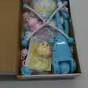 Mini Tudou Baby Musical Mobile Crib with Music and Lights, Timing Function, Projection, Take-Along Rattle and Music Box for Babies Boy Girl Toddler Sleep (Blue)