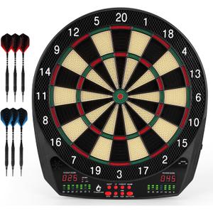 Electronic Dart Board, Low Bounce-Outs Soft Tip Dartboard, 580 Variations, 13.5"