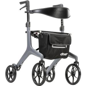 Drive Medical AeroCarbon Ultra-Lite Rollator 11.5 lb, Carbon Fiber, Gray
Strong Carbon Fiber Rollator with Seat Offers an Ultra Lightweight, Foldable Design for Seniors and Adults
