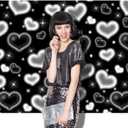 8x6ft Black Heart Backdrop 90s Backdrops for Photoshoot Valentines Decor Banner Birthday Props X-14