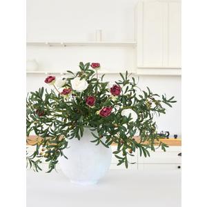 MISSPIN Artificial Flowers with Greenery Stems Faux Plants Indoor Branches for Tall Vase Ultra-Realistic, 12 Pcs Wedding Centerpieces, Home Decor & DIY Bouquets (2024-olive)