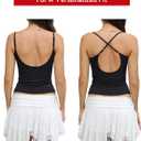 EasyGala Womens Cotton Scoop Neck Tank Top Adjustable Spaghetti Strap Camisole Basic Summer Fitted Backless Shirts 2026 (Black, L)