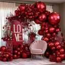 Burgundy Balloons Double Stuffed Wine Red Rose Red Balloon Arch Kit Maroon Garland Different Size For Wedding Birthday Baby Shower Anniversary Wine Party Decorations