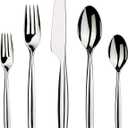 Gourmet Settings - 20-Piece Silverware Set - Lance Collection - Polished Stainless Steel Flatware Sets - Service for 4 - Kitchen Cutlery Utensils Knife/Fork/Spoons - Dishwasher Safe (28-821)