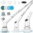 Electric Spin Scrubber, 9 in 1 Electric Cleaning Brush Up to 450RPM Powerful Cleaning, Shower Cleaning Brush with Extension Arm for Bathtub Tile Floor Car