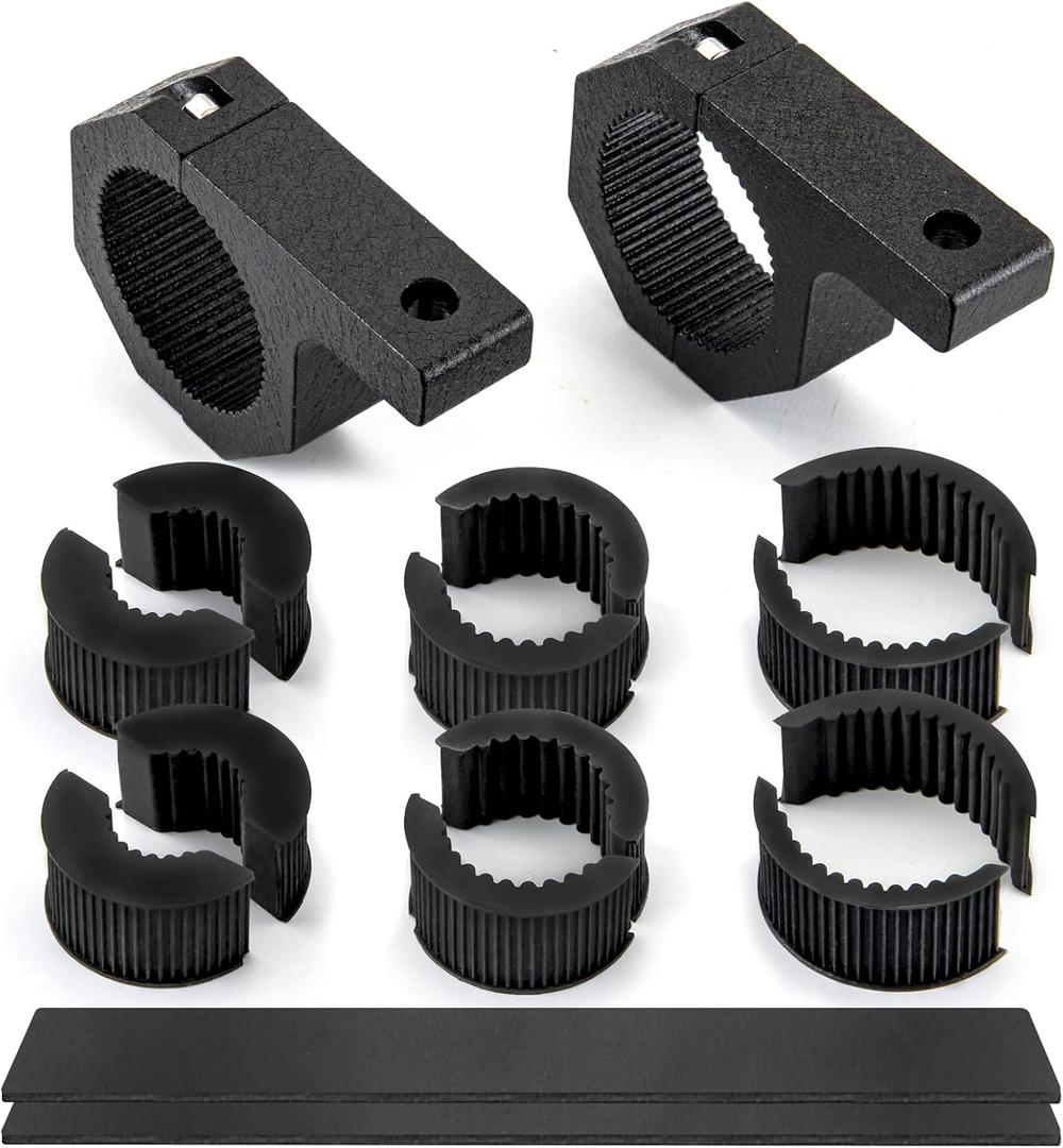 WSays ATV UTV Light Bar Mounts 1"/ 1.5"/ 1.75"/ 2" Clamp Mount Horizontal Bar Round Tube Mount Brackets Kit for Bull Bar/Roof Racks/Roll Cage Holder Compatible with Polaris RZR Maverick X3 Pioneer