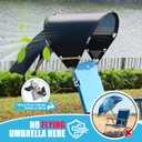 Universal Chair Umbrella Canopy, Foldable Portable UPF 50+ Chair Sun Shade Attachment with Adjustable Clamp Fits Most Brands Beach, Outdoor, Travel, Camping, Patio, Tanning, Zero Gravity, Patented