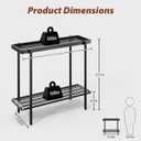 2 Tier Metal Plant Stand, Window Plant Shelves Indoor Outdoor