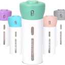 Travigo 4-in-1 Travel Dispenser Bottle, TSA Approved, Leak Proof, Four Reusable 1.4 oz. (40 mL) Toiletry Containers for Shampoo, Conditioner, Soap, Lotion, Skincare (Green)