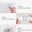 5 Pack Child Proof Refrigerator Lock, QYESWHSR Fridge Locks for Kids with Sticky Adhesive Pads, Child Safety Locks for Doors, RV Refrigerator, Oven Lock Child Safety Baby Cabinet Locks - Grey Updated