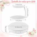 LemonRoad 2 Piece White Floating Cake Stand Spacer Separator, 6 8 12 Tiered Wedding Cake Stand Round Dessert Display for Birthday Centerpiece Anniversary Party Table Display Decoration(Classic)