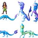 Disney Princess Raya and The Last Dragon Sisu Family Pack, Includes 5 Dragon Toys and Raya Doll, Toys for Kids 3 and Up