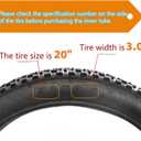 20x4.0 Fat Tubes 20x3.0/3.5 Fat Tire Tube 20x3.5/4.0 Bike Tube 20x4.0/4.5 Heavy Duty Tire Tubes for 20 Electric Bike Fat Beach Bike 2 Pack