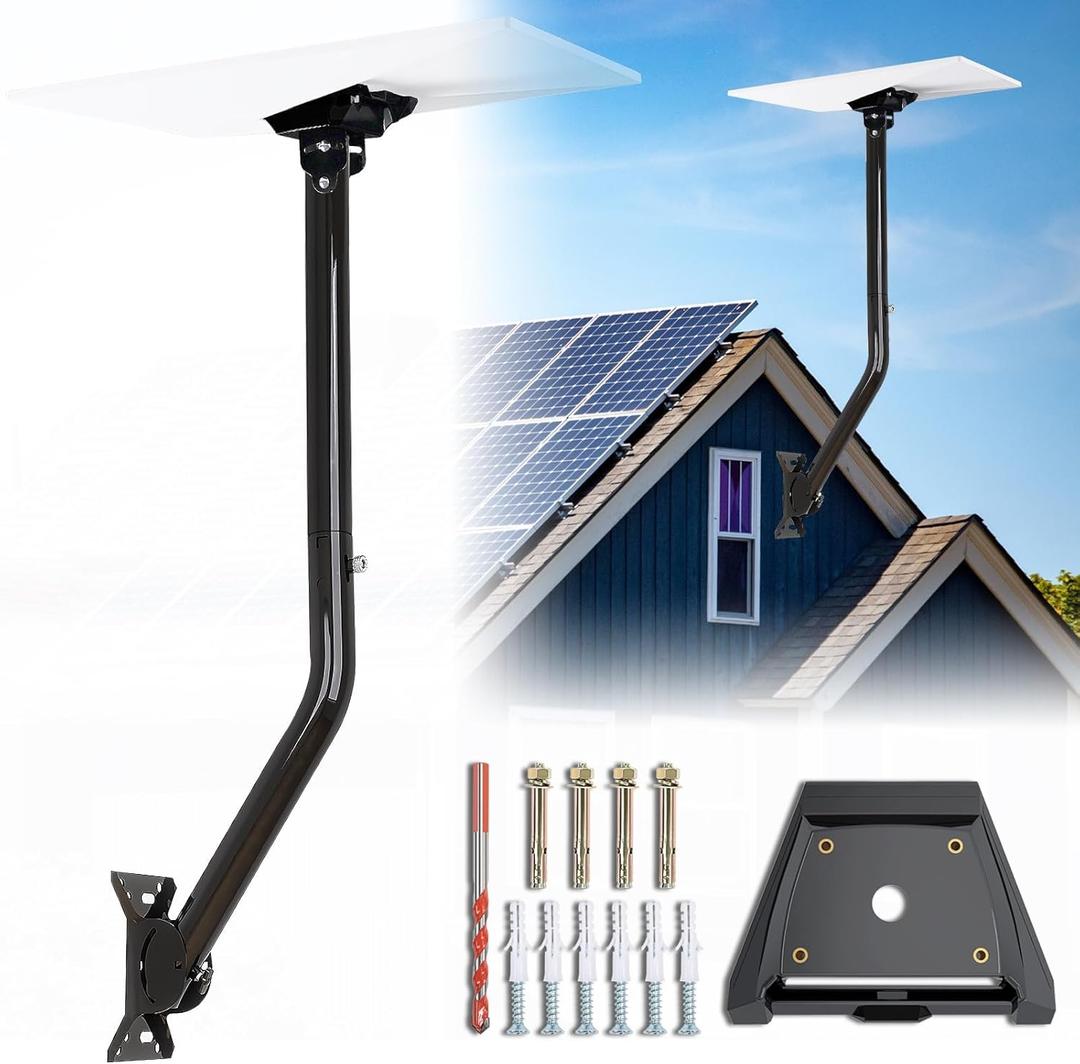 Starlink Gen 3 Mount, Adjustable Heavy Duty Wall/Roof/Pole Mounting Kit, Compatible with V3 Starlink Standard Dish, Includes Gen 3 Pipe Adapter (Wall Mount)