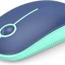 VssoPlor Wireless Mouse, 2.4G Slim Portable Computer Laptop Mouse with Nano Receiver Quiet Silent Optical Mice for Notebook, PC, Laptop, ComputerBlue and Green