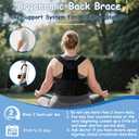 King Mills Posture Corrector for Women Plus Size, Adjustable Back Brace Plus Size Posture Corrector for Big & Tall, Shoulder Straightener with Cushioned Shoulder Pads for Lumbar, Spine, 5XL (Black)