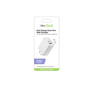 CellCandy Fast Charge Dual Port Wall Charger