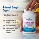 Nordic Naturals Complete Omega-D3, Lemon Flavor - 120 Soft Gels - 565 mg Omega-3 + 70 mg GLA + 1000 IU Vitamin D3 - EPA & DHA - Healthy Skin, Cognition, Positive Mood - Non-GMO - 60 Servings (EXP 02/01/28)