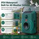 2Pack Solar Ultrasonic Bird Repellent Outdoor, Woodpecker Deterrent&Weatherproof Pigeon Bird Deterrents for Outside,Birds Repeller Scare Devices,Keep Birds Away Balcony,Yard,Farm,Orchard