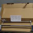 BESy Adjustable 16-26 Inches Double Bath Towel Bar for Bathroom SUS304 Stainless Steel Towel Holder, Hotel Style Wall Mount with Screws Hand Towel Bar Towel Rack Rod Hanger, Polished Chrome Finish