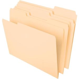 Pendaflex File Folders, Letter Size, 8-1/2" x 11", Classic Manila, 1/3-Cut Tabs in Left, Right, Center Positions, 100 Per Box (65213)