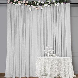 10ft x10ft Silver Spandex Curtain Thanksgiving Christmas Party Wedding Backdrop Photography Background Photo Booth Backdrop Studio Background
